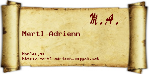 Mertl Adrienn névjegykártya